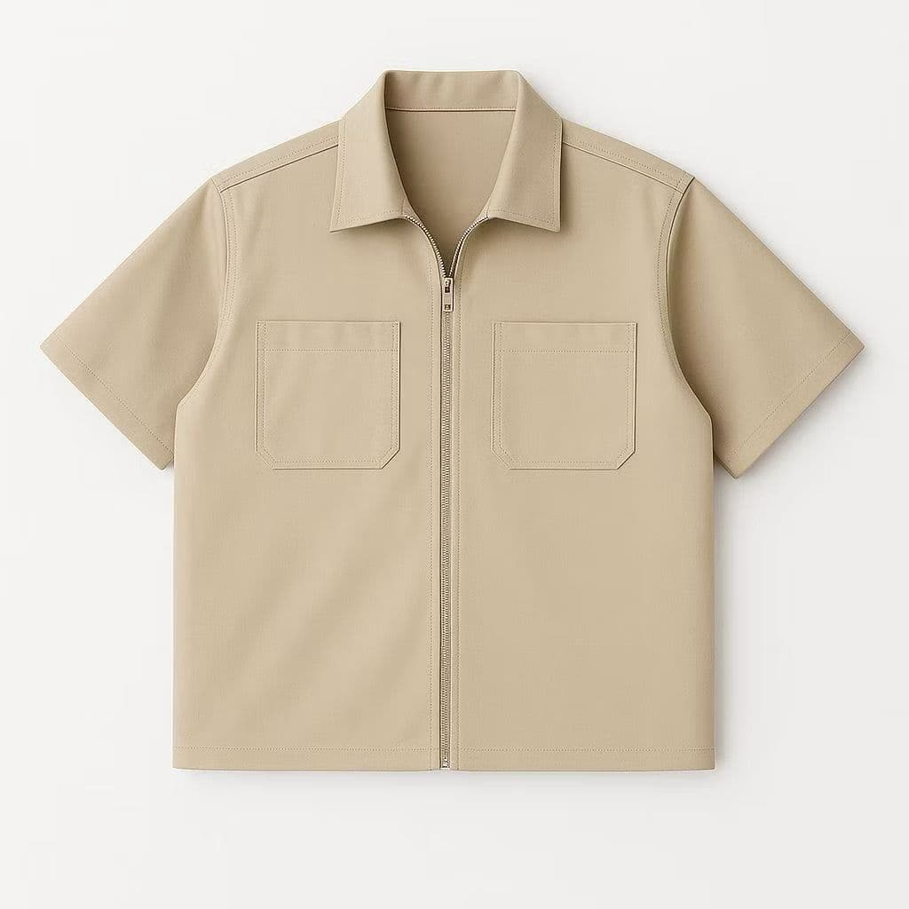 Edinal Workshirt Zipper Black Boxys Parian Warna Katun Driell