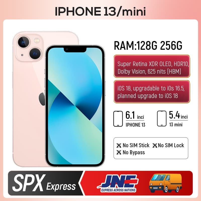 IPHONE 13 128GB 256GB Second BEKAS ORIGINAL 100% MULUS NORMAL FULLSET Kondisi Perfect IPHONE 13mini