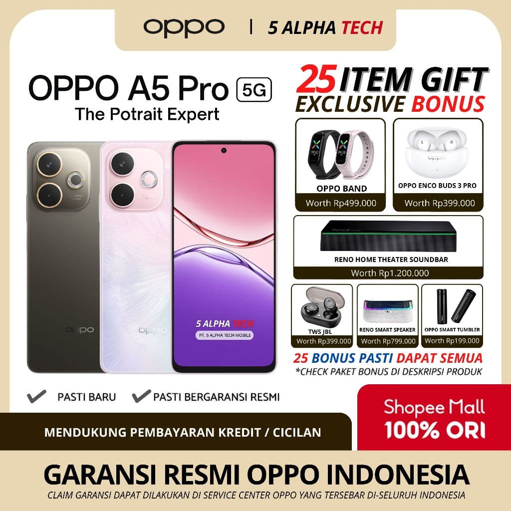 Oppo A5 Pro 5G 8/256GB ( +8GB Extended RAM ) Garansi Resmi OPPO