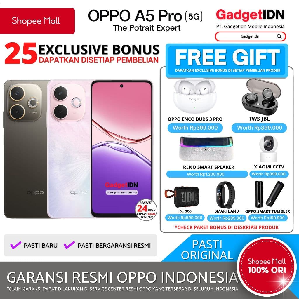 Oppo A5 Pro 5G 8/256GB ( +8GB Extended RAM ) Garansi Resmi OPPO