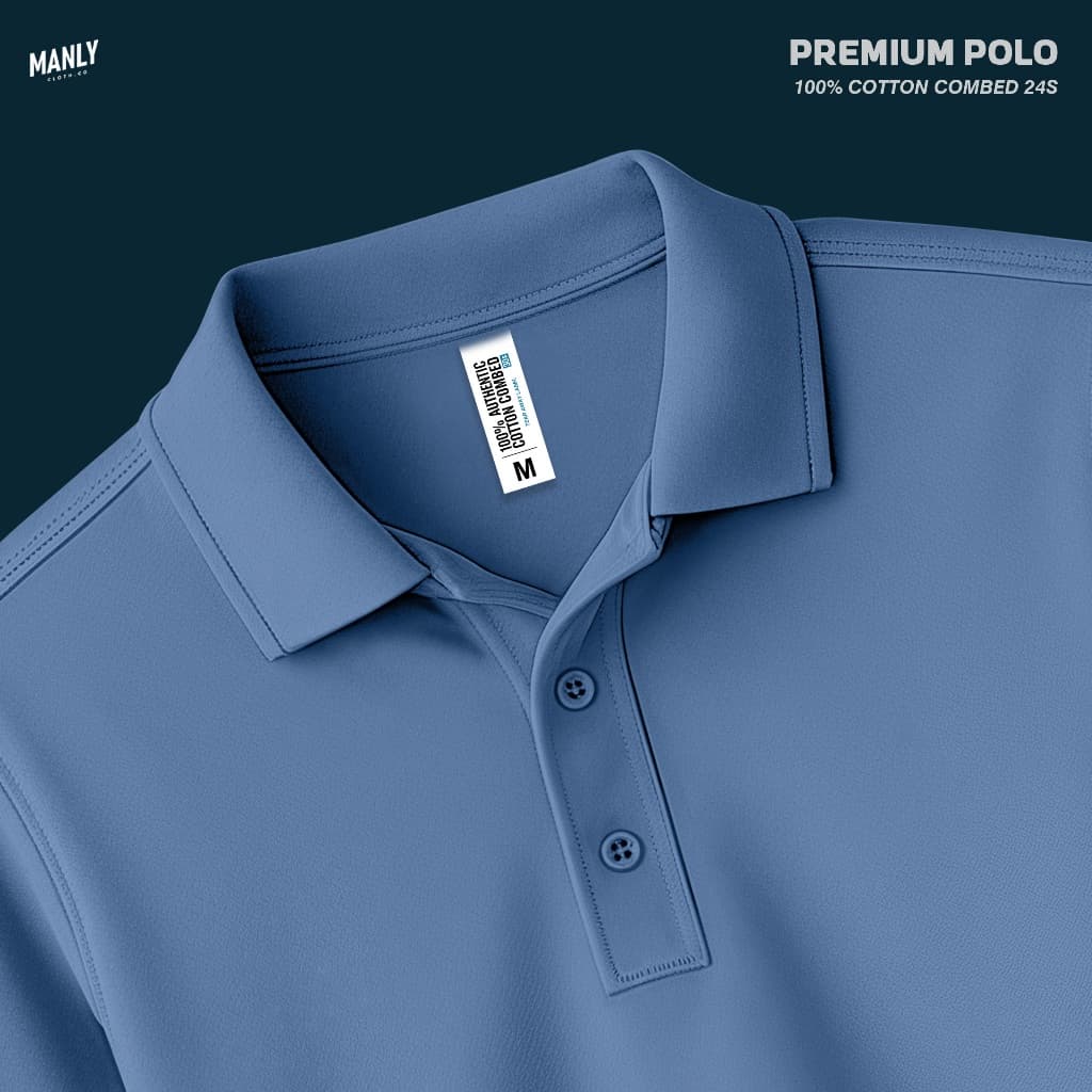 200 Gsm ++ Kaos Kerah Premium Cotton Combed 24s