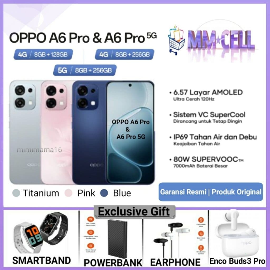 OPPO A6 PRO 5G 8/256 | A6 PRO 4G 8/128 | 8/256 GARANSI RESMI OPPO INDONESIA
