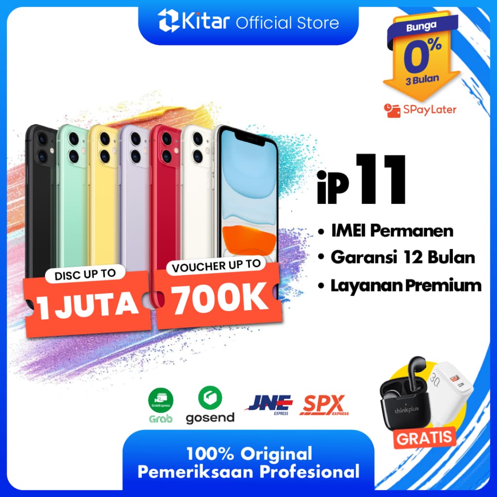iPhone 11 ex iBox Beacukai IMEI Permanen Garansi 12 Bln 100% Original Second iPhone FULLSET 64GB 128GB 256GB