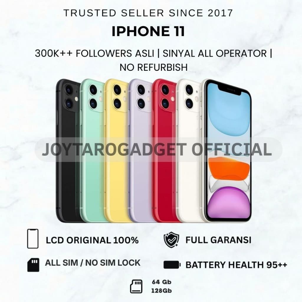 iPhone 11 64GB 128GB 256GB Fullset Original Mulus 100% No Recondisi No Refurbish iPhone Murah Bergaransi