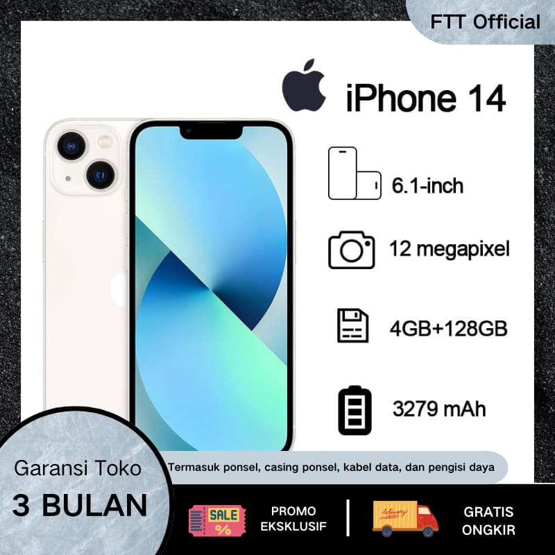 Apple iPhone 14 512GB 256GB 128GB FULLSET  SECOND iINTER ORIGINAL BERGARANSI